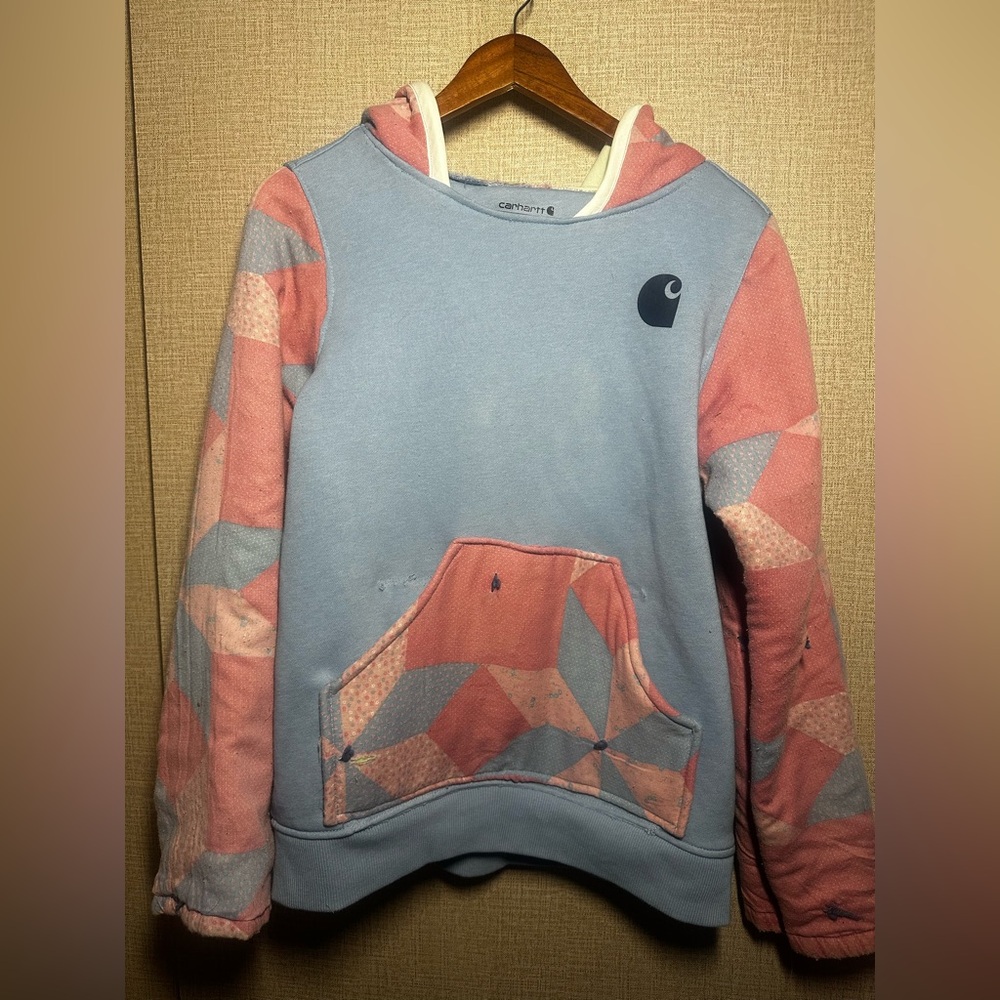 Handmade reworked Carhartt quilt hoodie